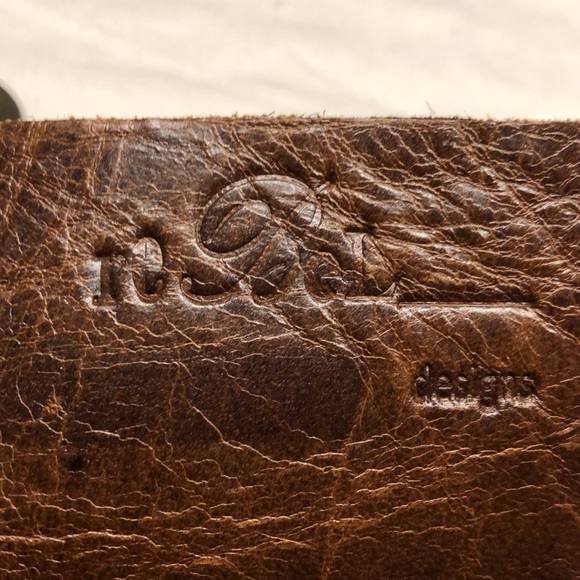 ReBel Double Oval Brass Clutch in Platinum Leather - Picture 9 of 12